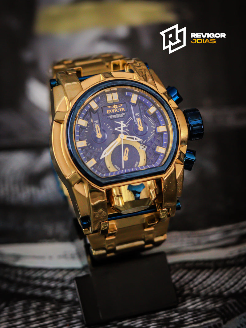 1ª Linha Zeus - dourado - Pulseira de aço